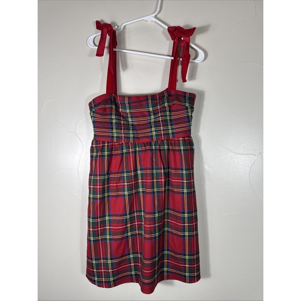 Francesca's‎ Red and Black Charlotte Plaid Tiered Mini Dress Y2K Pop Punk Bows M